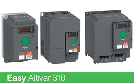 Przemienniki częstotliwości Easy Altivar 310 Schneider Electric o mocach od 0,37 do 22 kW do silników asynchronicznych