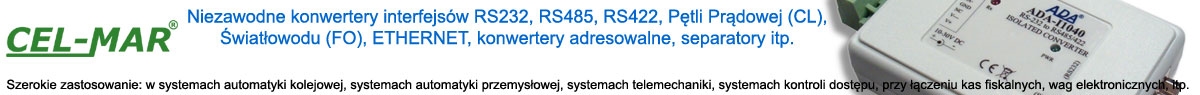 Cel-mar II konwertery sygnałów RS232 RS485 RS422