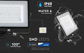 V-TAC innowacyjne naświetlacze LED z modułem Samsung, 80% mniejsze zużycie energii