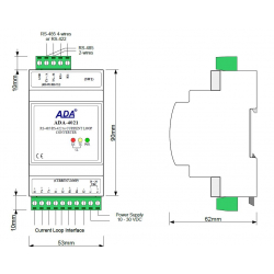 Konwerter RS-485 / RS-422 na Pętlę Prądową ADA-4021-1-2-1-2 Cel-Mar