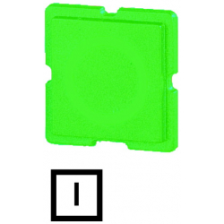 Wkładka przycisku 16mm płaska zielona z symbolem I kwadrat 11TQ25 091562 EATON