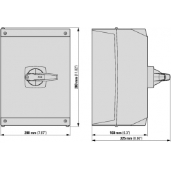 Rozłącznik izolacyjny 3-biegunowy 160A z blokadą na kłódkę w obudowie IP65 DMM-160/3/I5/P-G 172793 Eaton