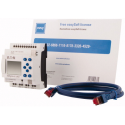 Pakiet startowy EASY-E4-AC-12RC1 + kabel krosowy + licencja easyS EASY-BOX-E4-AC1 197229 Eaton