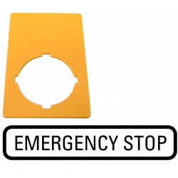 Tabliczka opisowa żółta prostokątna EMERGENCY STOP M22-XZK-GB99 216472 EATON