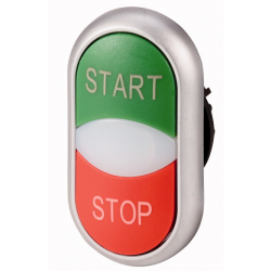 Napęd przycisku podwójny zielony/czerwony /START-STOP/ z podświetleniem z samopowrotem M22-DDL-GR-GB1/GB0 216702 Eaton
