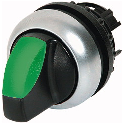Napęd przełącznika 2 położeniowy zielony z podświetleniem z samopowrotem M22-WLK-G 216816 EATON