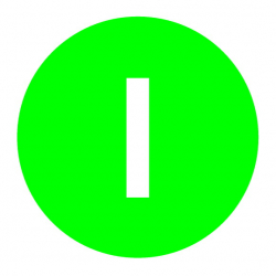 Wkładka przycisku 22mm płaska  zielona z symbolem START I M22-XD-G-X1 218165 EATON