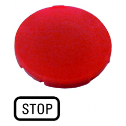 Soczewka przycisku 22mm płaska czerwona z symbolem STOP M22-XD-R-GB0 218194 EATON