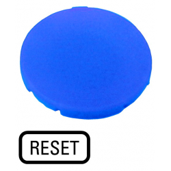 Wkładka przycisku 22mm płaska niebieska z opisem RESET M22-XD-B-GB14 218204 EATON