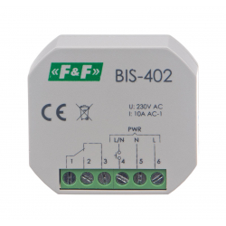 BIS-402-Przekaźnik-impulsowy-włącz-wyłącz-podtynkowy-10A-230V-AC-2Z-BIS-402-F-F