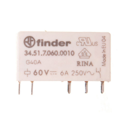 Przekaźnik miniaturowy 1P 6A 60V DC 34.51.7.060.0010 Finder