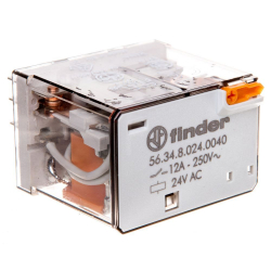 Przekaźnik miniaturowy 4P 12A 230V AC, przycisk testujący 56.34.8.230.0010 Finder