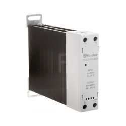 Stycznik SSR z radiatorem na szynę DIN 30A, załączanie w zerze, sterowanie 230V AC 77.31.8.230.8070 Finder