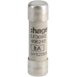 Wkładka topikowa cylindryczna BiWtz 10x38 mm gG 8A 500V AC LF308G Hager