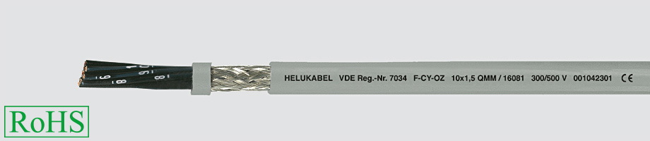 F-CY-OZ kabel elastyczny 300/500V żyły numerowane ekranowany Helukabel