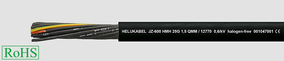 JZ-600 HMH kabel elastyczny 0,6/1kV żyły czarne numerowane, bezhalogenowy Helukabel