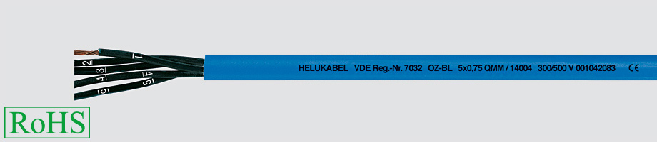 OZ-BL kabel elastyczny 300/500V niebieski do stref EX Helukabel