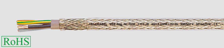 Y-CY-JB kabel elastyczny 300/500V żyły kolorowe ekranowany Helukabel