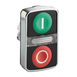 Napęd przycisku podwójny zielony/czerwony /O-I/ z podświetleniem z samopowrotem ZB4BW7A3741 Schneider Electric