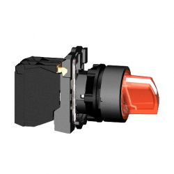 XB5AK124G5-Przełącznik-piórk-komp-czerwony-podśw-O-22-2-poz-stab-120-V-1NO-1N-Schneider-Electric