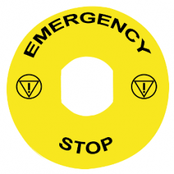 ZBY8330-Tabliczka-opisowa-żółta-okrągła-fi90-EMERGENCY-Schneider-Electric
