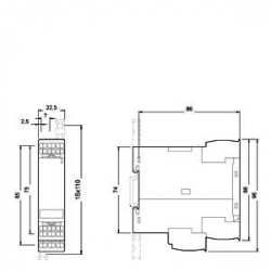 Zabezpieczenie termistorowe 2xPT 1Z 1R 24V AC/DC z resetem lokalnym 3RN1010-2CB00 Siemens