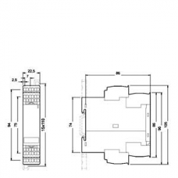 Zabezpieczenie termistorowe 2xPT 24-240V AC 1 zestyk CO 1Z 3RN1022-2DW00 Siemens
