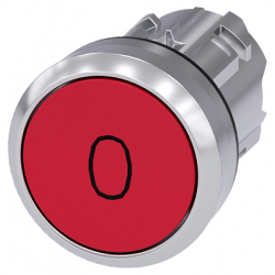 Napęd przycisku 22mm czerwony /O/ z samopowrotem metalowy Sirius ACT 3SU1050-0AB20-0AD0 Siemens