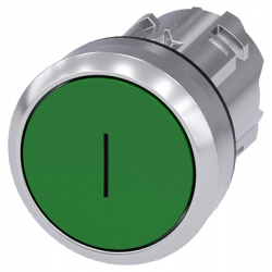 Napęd przycisku 22mm zielony /I/ z samopowrotem metalowy Sirius ACT 3SU1050-0AB40-0AC0 Siemens