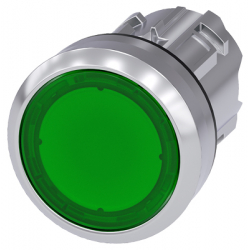 Napęd przycisku 22mm zielony z podświetleniem bez samopowrotu metalowy Sirius ACT 3SU1051-0AA40-0AA0 Siemens