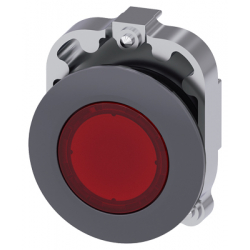 Napęd przycisku 30mm czerwony z podświetleniem bez samopowrotu metalowy matowy Sirius ACT 3SU1061-0JA20-0AA0 Siemens