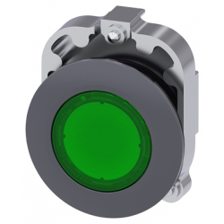 Napęd przycisku 30mm zielony z podświetleniem bez samopowrotu metalowy Sirius ACT 3SU1061-0JD40-0AA0 Siemens