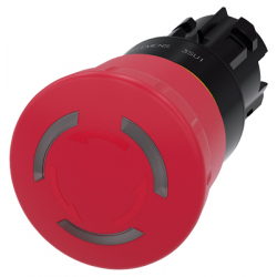 Napęd przycisku grzybkowego czerwony przez obrót z podświetleniem plastikowy Sirius ACT 3SU1001-1HB20-0AA0 Siemens