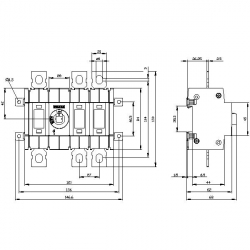 Rozłącznik izolacyjny z widoczną przerwą 3-biegunowy 100A gabaryt 2 Sentron 3KD3030-0NE20-0 Siemens