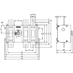Rozłącznik izolacyjny z widoczną przerwą 3-biegunowy 200A gabaryt 3 Sentron 3KD3630-0PE20-0 Siemens