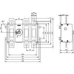 Rozłącznik izolacyjny z widoczną przerwą 3-biegunowy 500A gabaryt 4 Sentron 3KD4430-0QE20-0 Siemens