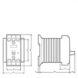 Stycznik półprzewodnikowy 3RF2 3-biegunowy 20A 48-600V / 4-30V DC sterownie 2 fazowe 3RF2420-1AB45 Siemens