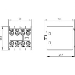 Styki pomocniczne 0Z 1R montaż czołowy do styczników 3RT2 3RH2911-1HA01 Siemens