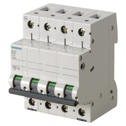 Wyłącznik nadprądowy 4-biegunowy charakterystyka C 10A 6kA AC 5SL6410-7 Siemens