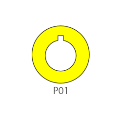 Tabliczka opisowa żółta okrągła fi42 bez nadruku ST22-4509/P01 Spamel