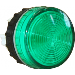 Lampka sygnalizacyjna 22mm zielona 230V AC żarówka ST22-LZ-230-BA9S/. Spamel