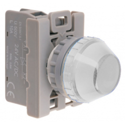 Lampka sygnalizacyjna 22mm biała 24-230V AC/DC IP65 SP22-LB-LED-UNI/AC/DC Spamel