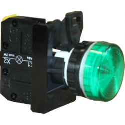 Lampka sygnalizacyjna 22mm czerwona 230V AC żarówka ST22-LC-230-BA9S/. Spamel