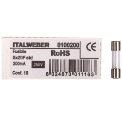 Wkładka aparatowa 5x20mm 0,2A szybka F L520FK00-200 (10szt,) Hager Polo